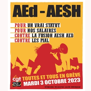 Les AESH , les AED ne sont pas dupes : Mobilisation le 3 octobre