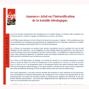 Annonces Attal ou l’intensification de la bataille idéologique