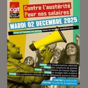 En grève le  2 décembre : toutes et tous mobilisé·es contre l’austérité et pour nos salaires