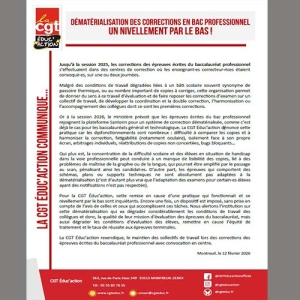 Dématérialisation des corrections en bac professionnel 