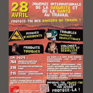 28 avril, journée internationale de la santé et sécurité au travail
