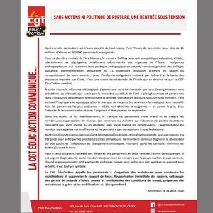 Sans moyens ni politique de rupture, une rentrée sous tension