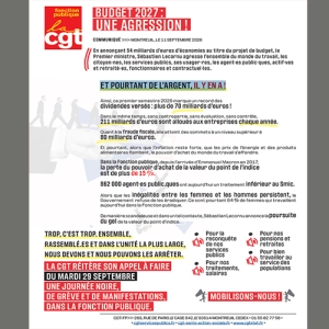 Budget 2027 : une agression !